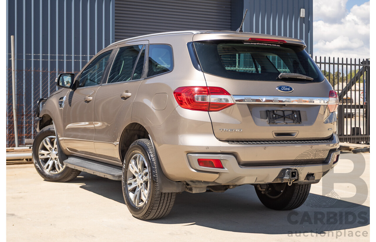 07/2018 Ford Everest Trend (4WD) UA II MY19 4D Wagon Diffused Silver Metallic Twin Turbo Diesel 2.0L - 7 Seats