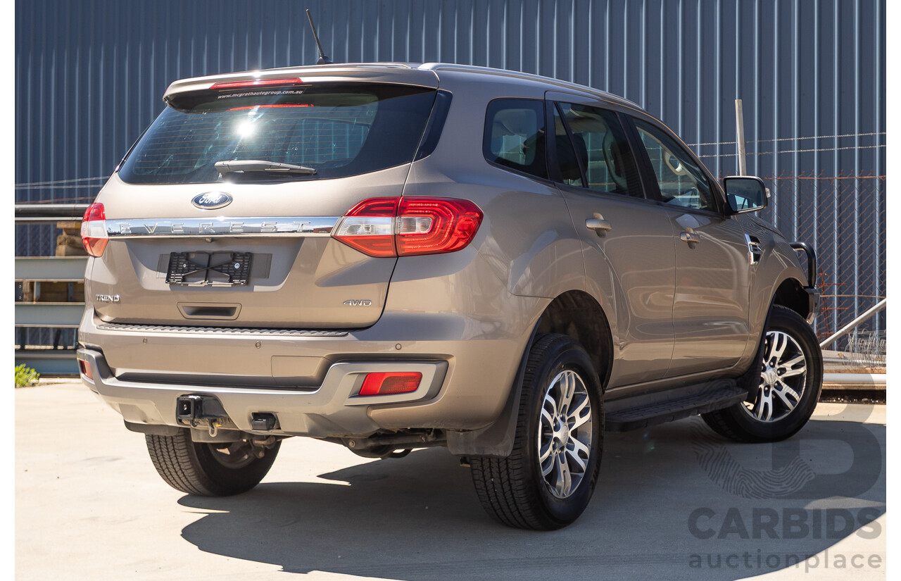 07/2018 Ford Everest Trend (4WD) UA II MY19 4D Wagon Diffused Silver Metallic Twin Turbo Diesel 2.0L - 7 Seats