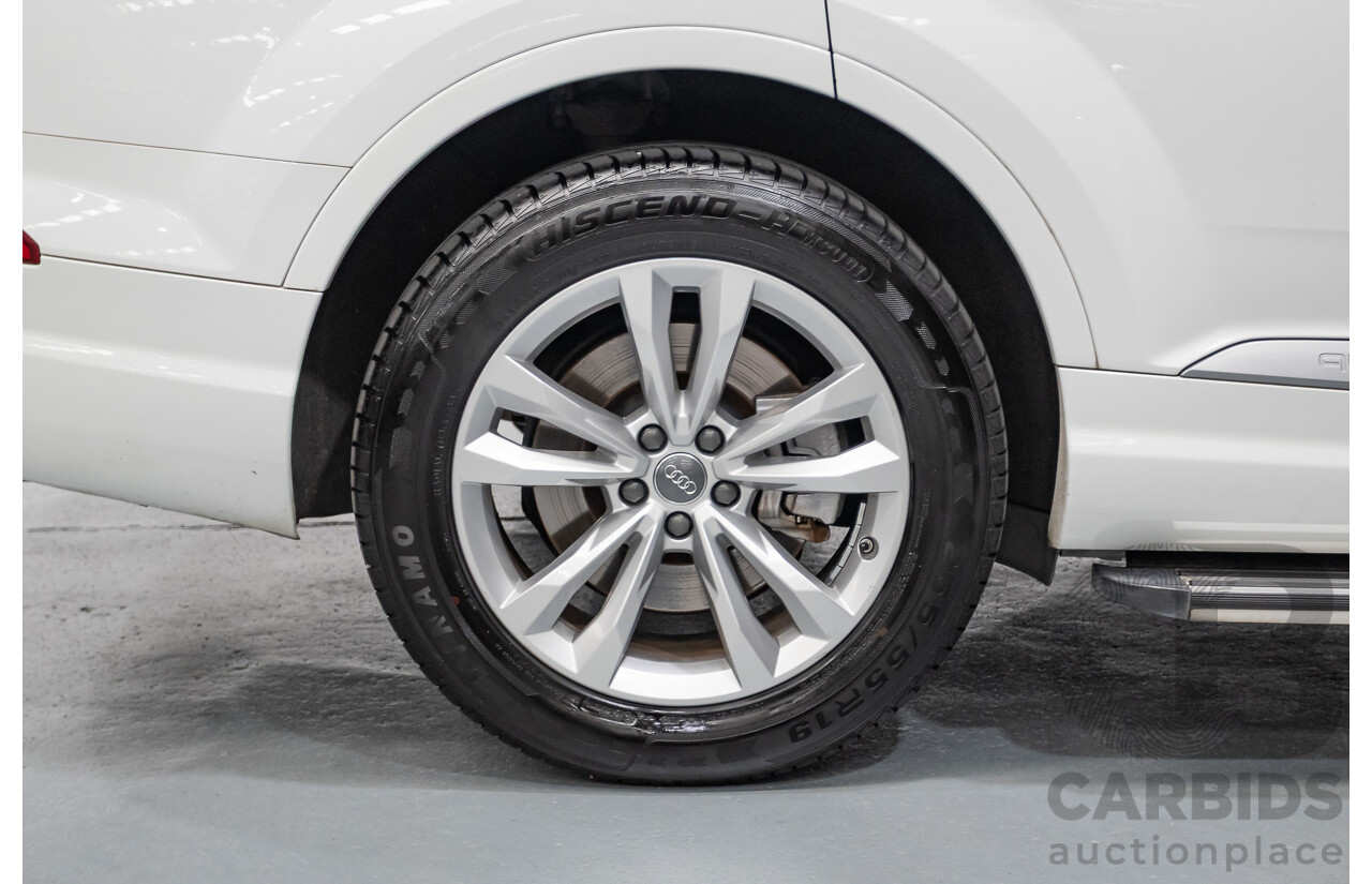 11/2015 Audi Q7 3.0 TDI Quattro (AWD) 4M 4D Wagon Pure White (200kW) Turbo Diesel 3.0L - 7 Seats