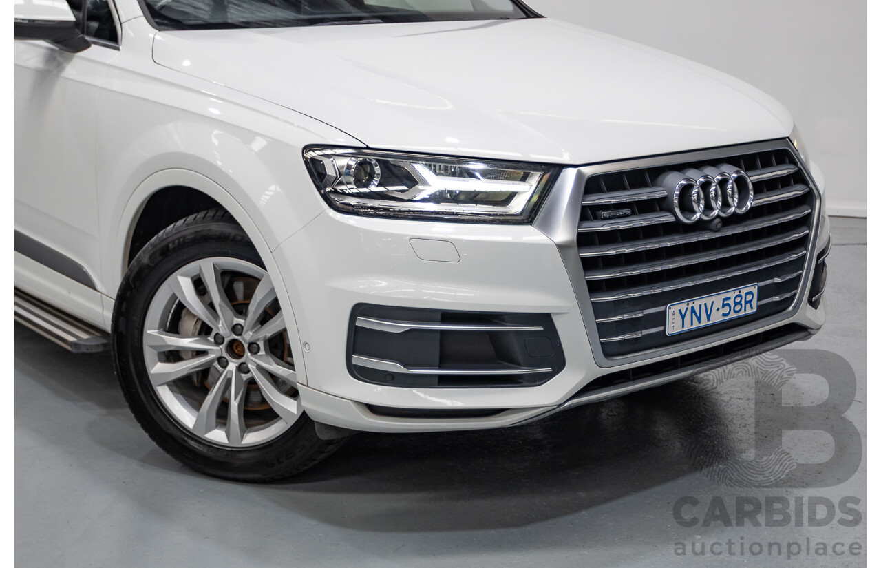 11/2015 Audi Q7 3.0 TDI Quattro (AWD) 4M 4D Wagon Pure White (200kW) Turbo Diesel 3.0L - 7 Seats