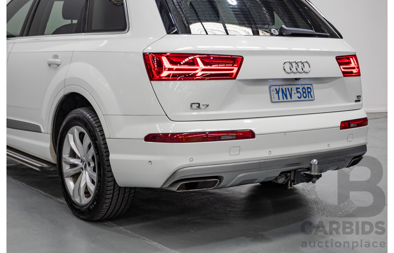 11/2015 Audi Q7 3.0 TDI Quattro (AWD) 4M 4D Wagon Pure White (200kW) Turbo Diesel 3.0L - 7 Seats