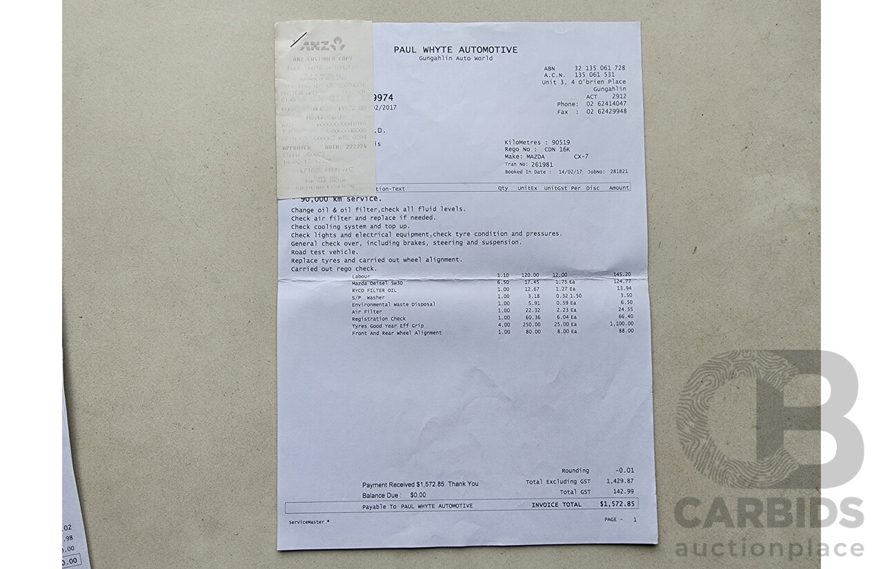 9/2011 Mazda Cx-7 Diesel Sports (4x4) ER MY10 4d Wagon Black 2.2L