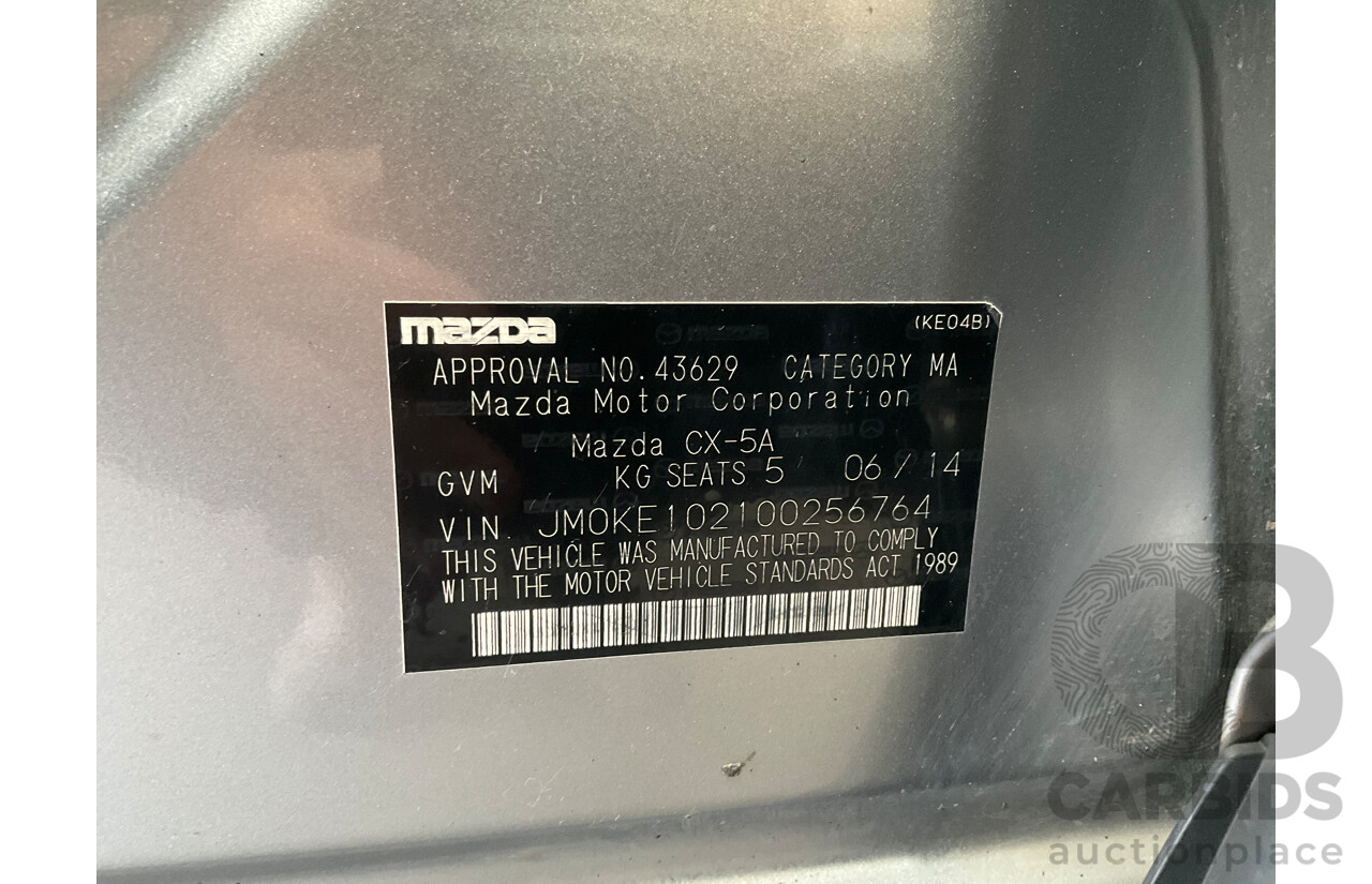 6/2014 Mazda CX-5 Akera (4x4) MY13.5 4d Wagon Meteor Grey Metallic Turbo Diesel 2.2L