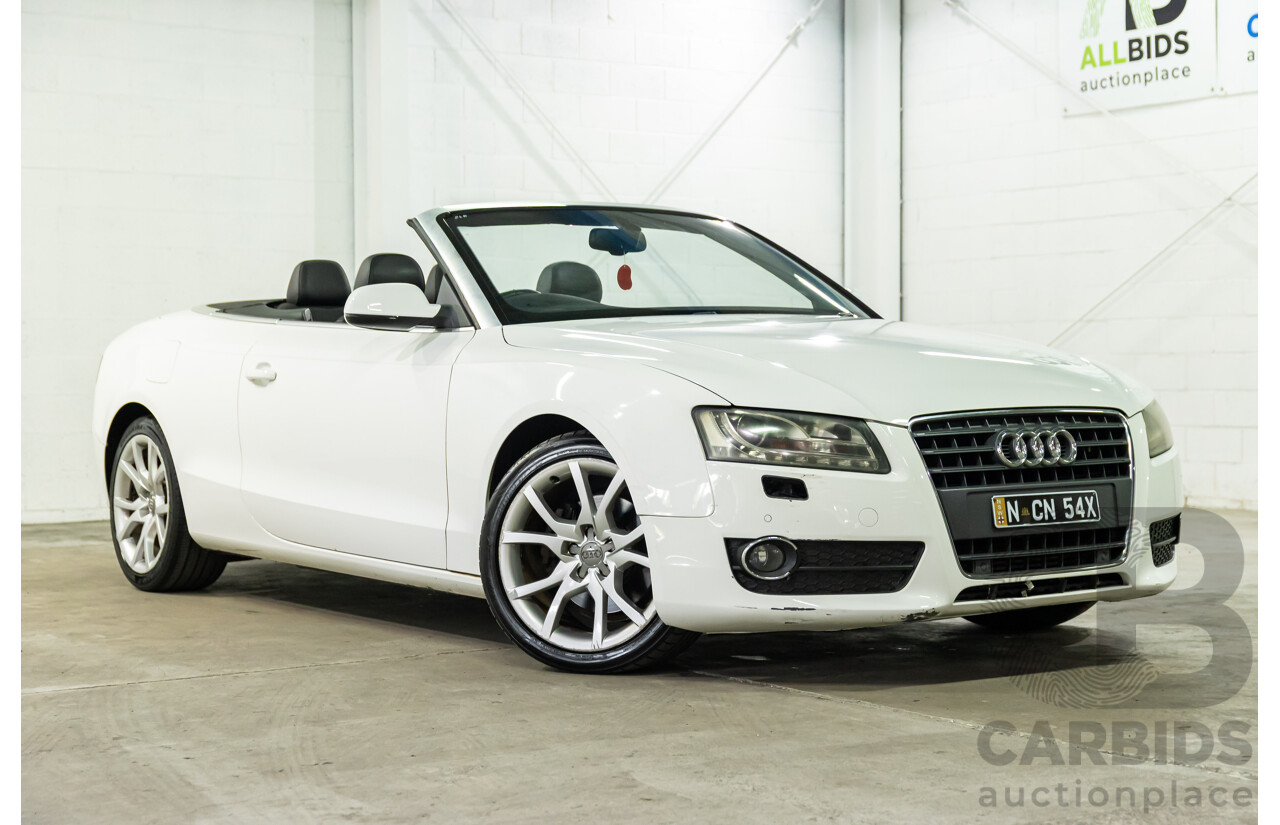 12/2010 Audi A5 2.0 TFSI 8T 2d Cabriolet Ibis White Turbo 2.0L