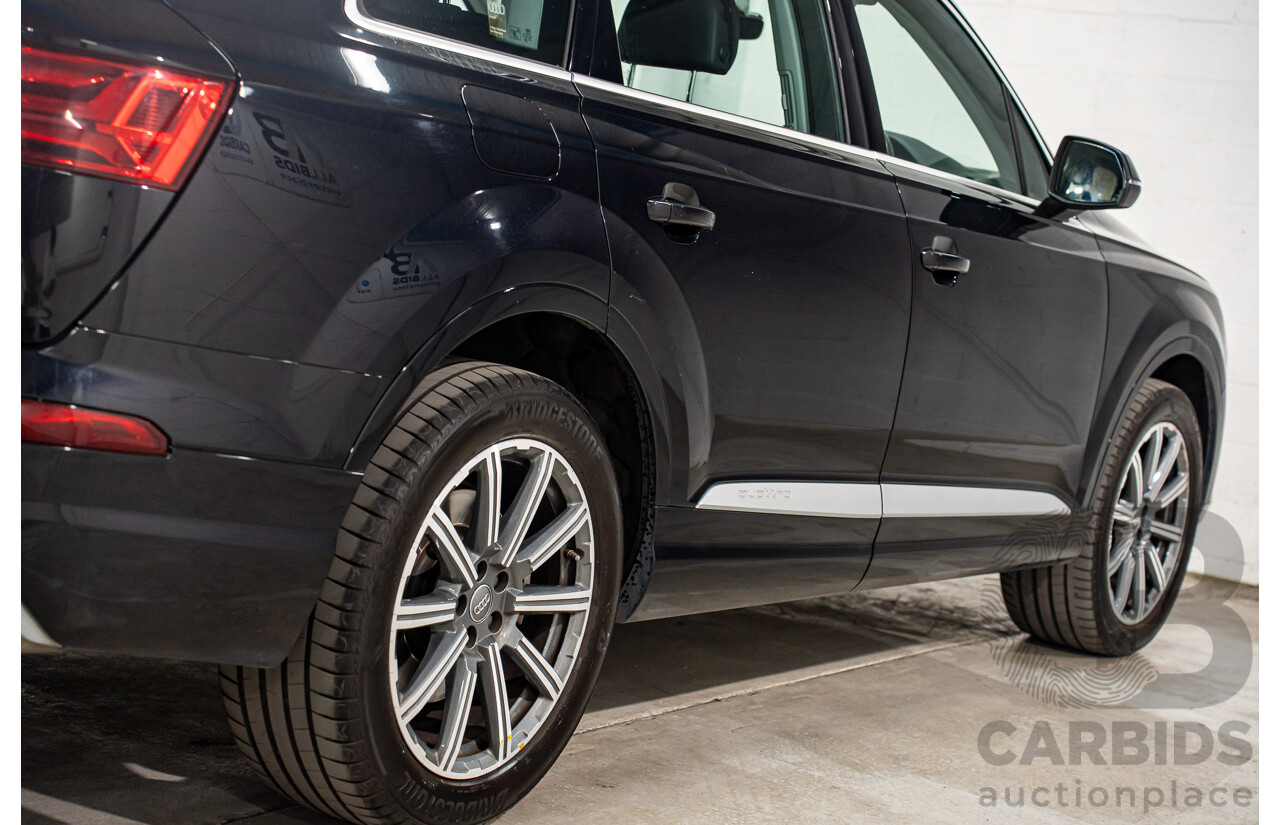 11/2017 Audi Q7 3.0 TDI Quattro (160kW AWD) 4M MY18 4d Wagon Orca Black Metallic Turbo Diesel V6 3.0L