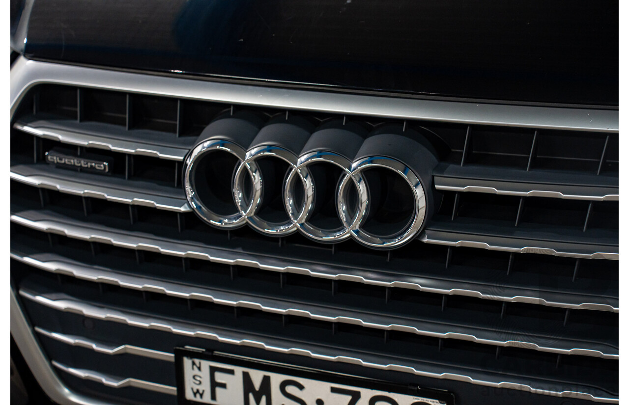 11/2017 Audi Q7 3.0 TDI Quattro (160kW AWD) 4M MY18 4d Wagon Orca Black Metallic Turbo Diesel V6 3.0L