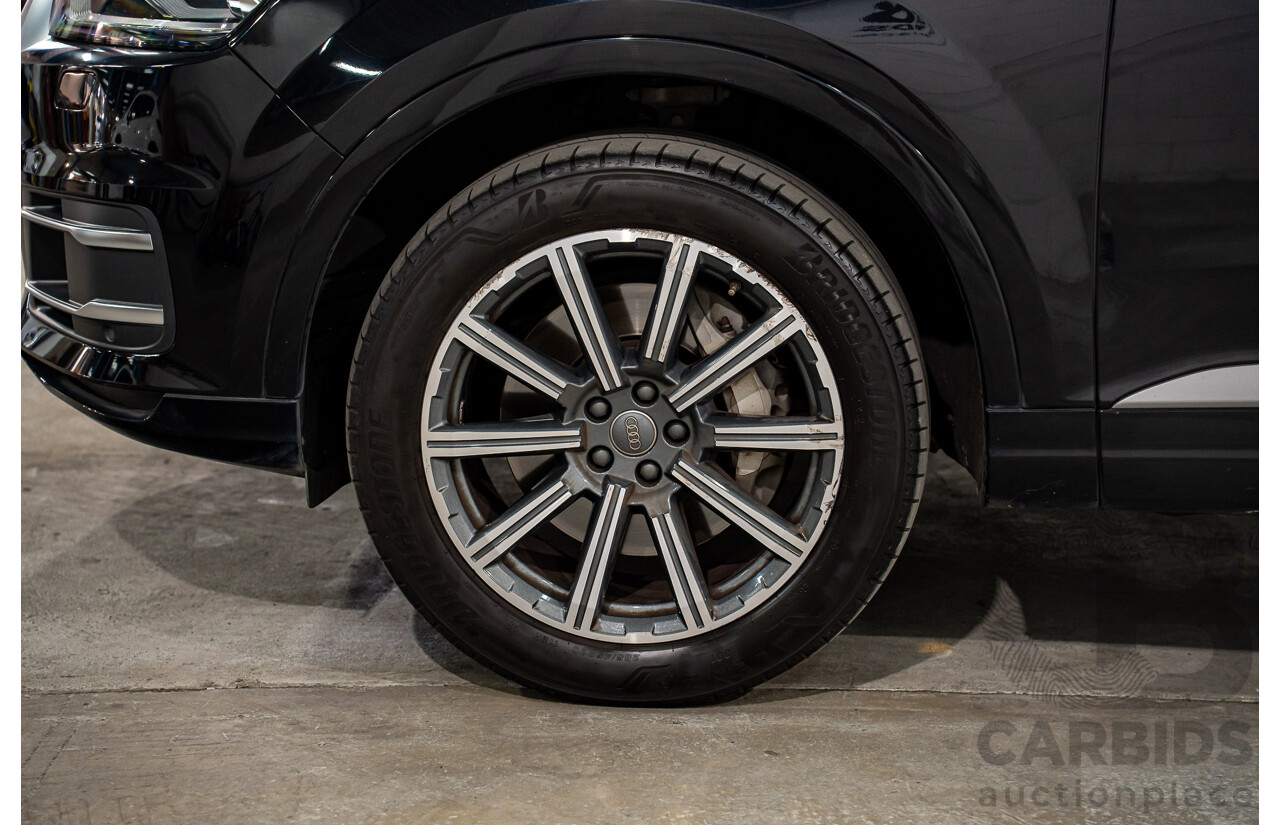 11/2017 Audi Q7 3.0 TDI Quattro (160kW AWD) 4M MY18 4d Wagon Orca Black Metallic Turbo Diesel V6 3.0L