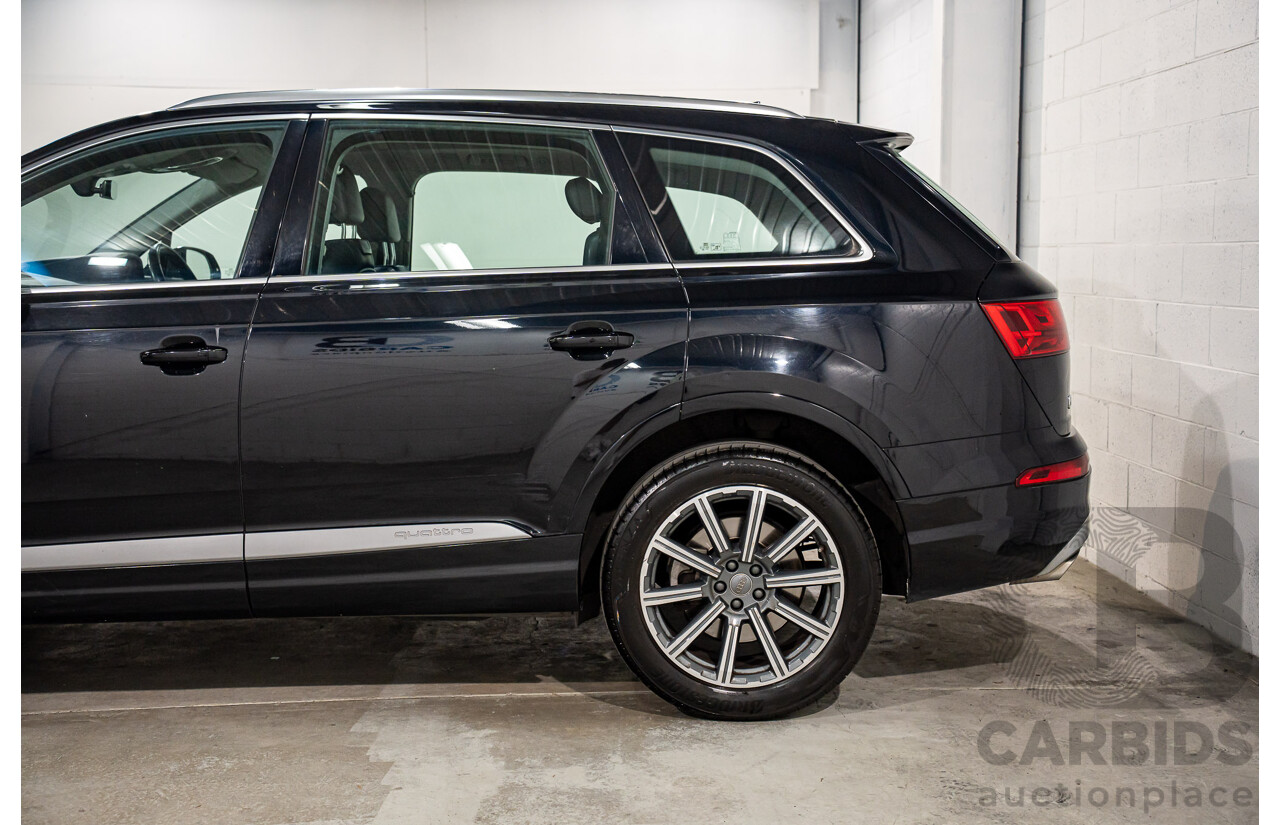 11/2017 Audi Q7 3.0 TDI Quattro (160kW AWD) 4M MY18 4d Wagon Orca Black Metallic Turbo Diesel V6 3.0L