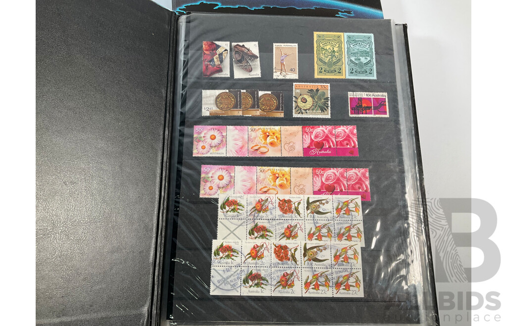 Two Albums of Australian Stamps Spanning 1980's to 2000's with Some France and United Kingdom