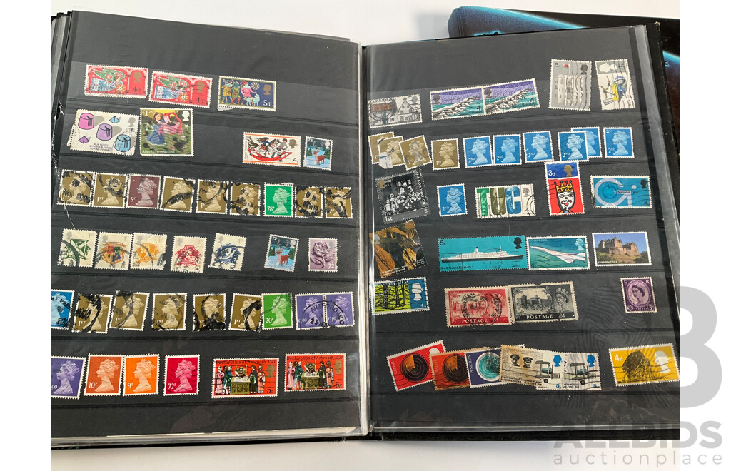Two Albums of Australian Stamps Spanning 1980's to 2000's with Some France and United Kingdom