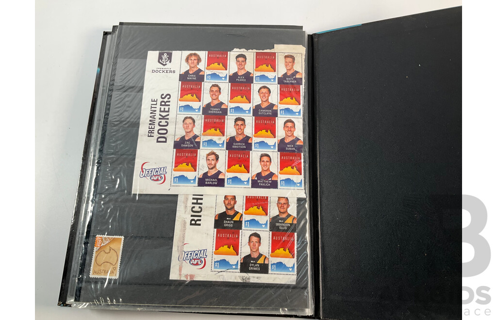 Two Albums of Australian Stamps Spanning 1980's to 2000's with Some France and United Kingdom