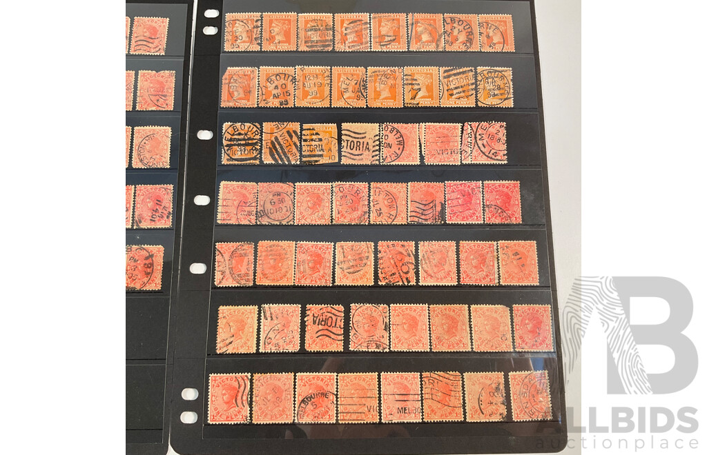 Collection of Australian Predecimal Victorian QV Stamps