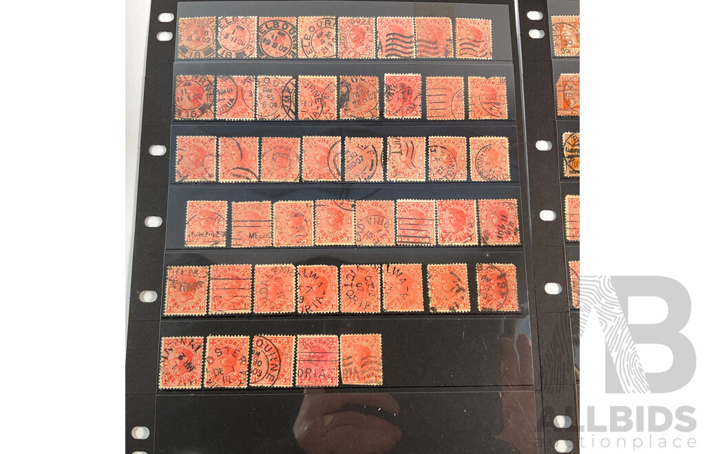 Collection of Australian Predecimal Victorian QV Stamps