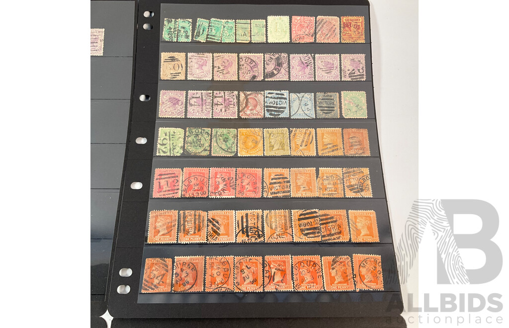 Collection of Australian Predecimal Victorian QV Stamps