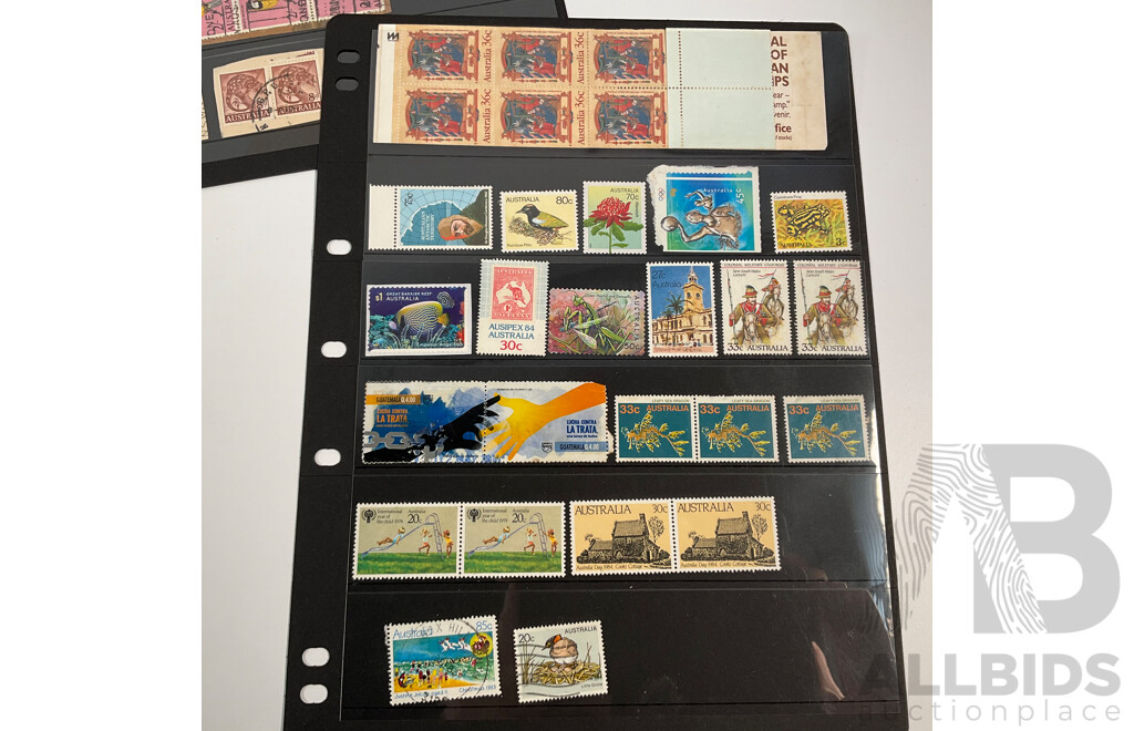 Australian Mint and Cancelled Stamps Including Predecimal, ANPEX 1972 Minisheet, South Australia Eight Cent Duty Stamps