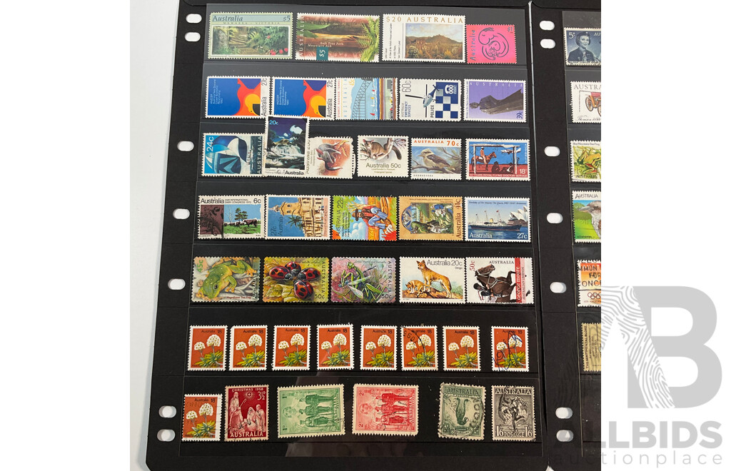 Australian Predecimal and Early Decimal Mint and Cancelled Stamps Including Mint Twenty Dollar John Glover, Kookaburras, KGVI, 1945 Peace