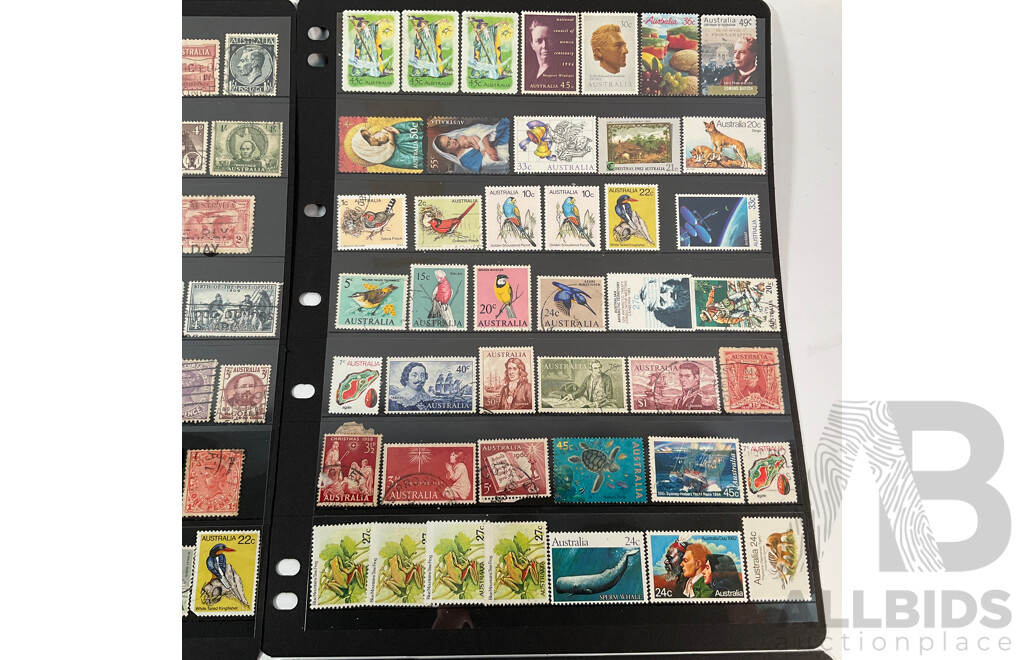 Australian Predecimal and Early Decimal Mint and Cancelled Stamps Including Mint Twenty Dollar John Glover, Kookaburras, KGVI, 1945 Peace
