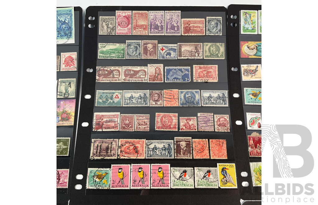Australian Predecimal and Early Decimal Mint and Cancelled Stamps Including Mint Twenty Dollar John Glover, Kookaburras, KGVI, 1945 Peace