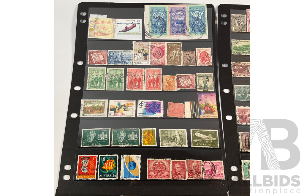 Australian Predecimal and Early Decimal Mint and Cancelled Stamps Including Mint Twenty Dollar John Glover, Kookaburras, KGVI, 1945 Peace