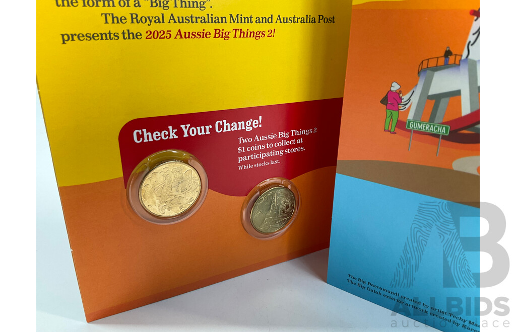 Australian 2025 Aussie Big Things Two, Complete One Dollar Coin Set