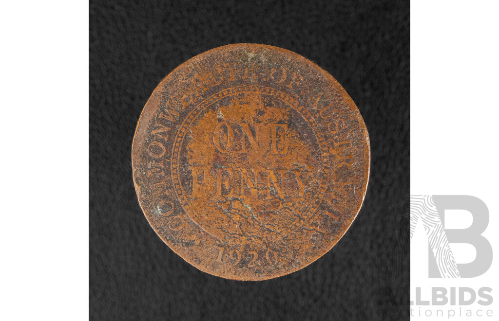 Australian 1920 Penny, Broad Strike Error