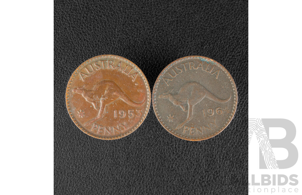 Australian Error Pennies, 1964 Weak Strike and 1953 Planchet Error