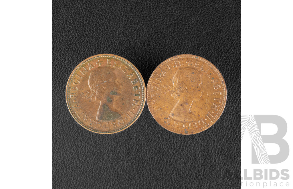 Australian Error Pennies, 1964 Weak Strike and 1953 Planchet Error