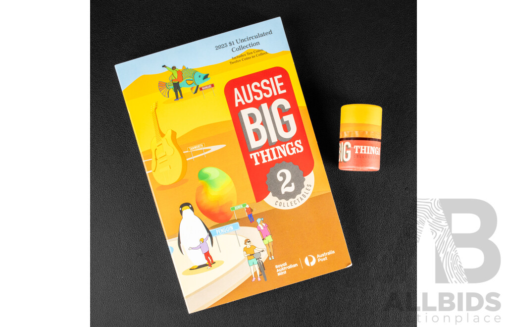 Australian 2025 Aussie Big Things Two, Complete One Dollar Coin Set