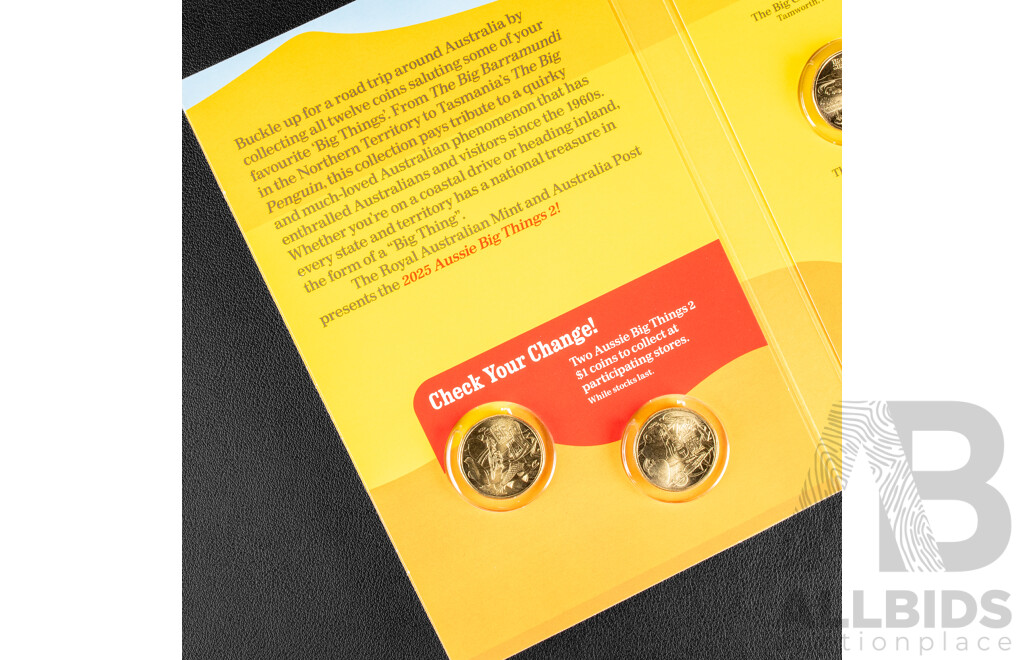 Australian 2025 Aussie Big Things Two, Complete One Dollar Coin Set