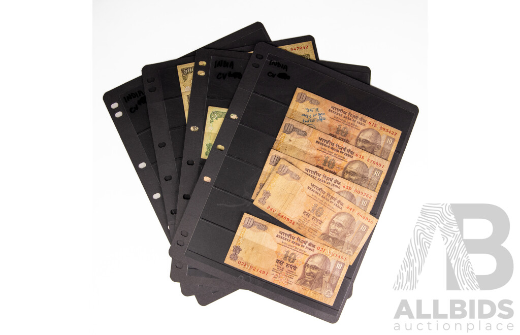 Collection of Vintage India Banknotes