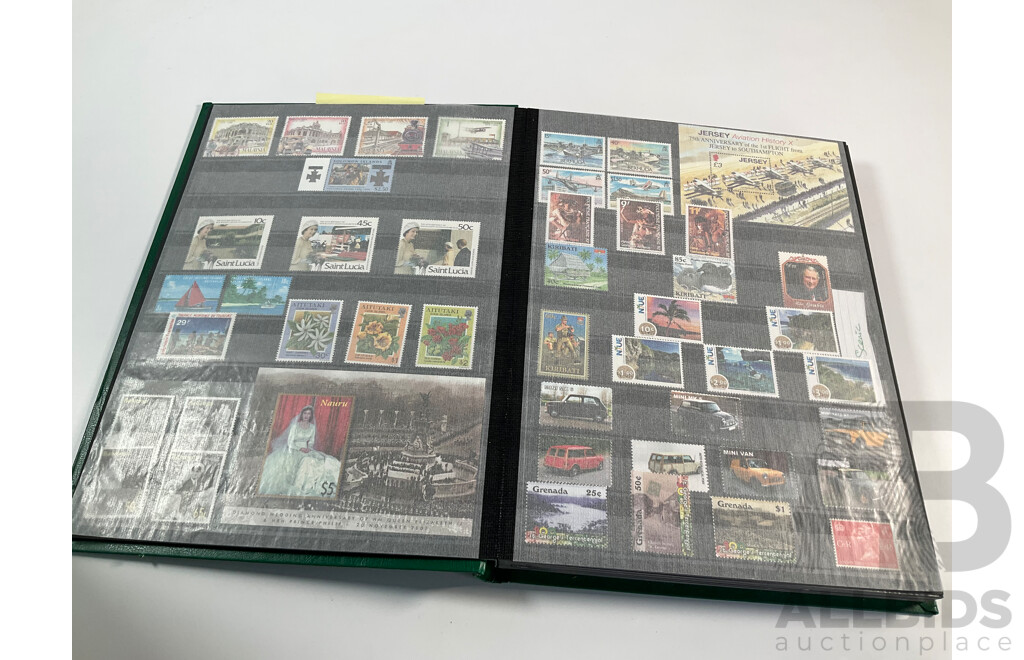 Album of Mint Stamps International Stamps, Mostly Royal Themed Including Bahamas, Bermuda, Virgin Islands, Falkland Islands, Kiribati, Cayman Islands, Grenada, Tanzania, Luxembourg`, Jamaica, St Lucia, Gambia