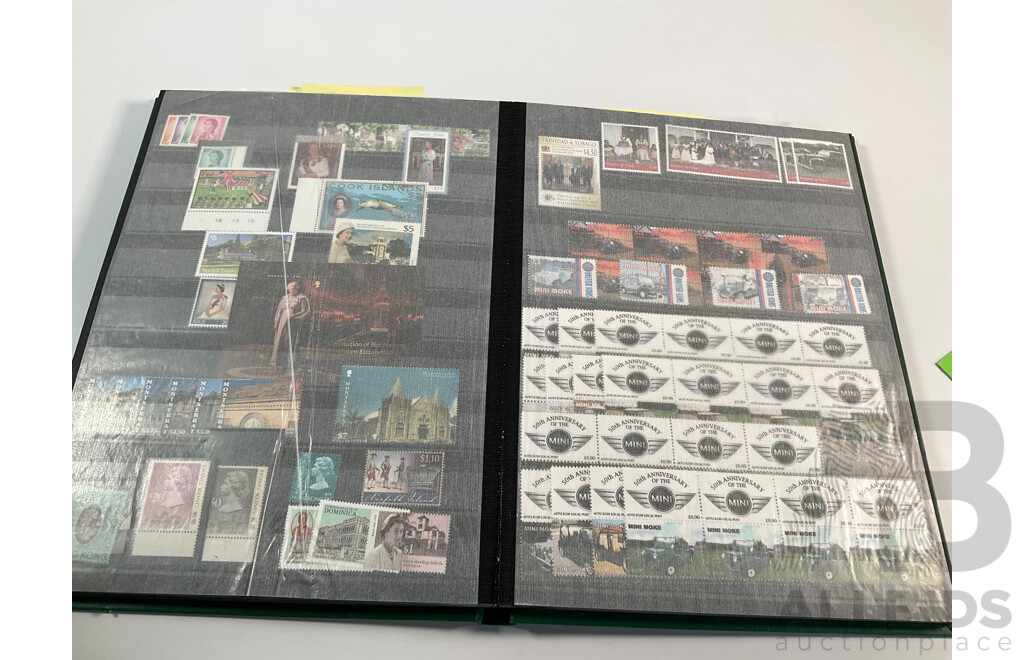 Album of Mint Stamps International Stamps, Mostly Royal Themed Including Bahamas, Bermuda, Virgin Islands, Falkland Islands, Kiribati, Cayman Islands, Grenada, Tanzania, Luxembourg`, Jamaica, St Lucia, Gambia