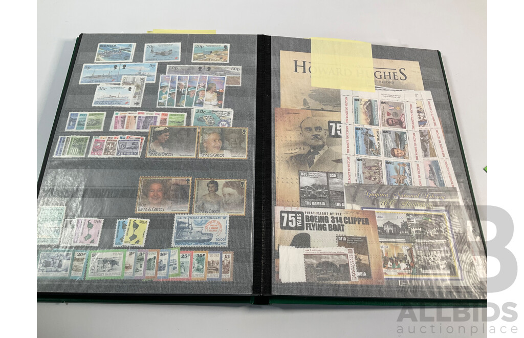 Album of Mint Stamps International Stamps, Mostly Royal Themed Including Bahamas, Bermuda, Virgin Islands, Falkland Islands, Kiribati, Cayman Islands, Grenada, Tanzania, Luxembourg`, Jamaica, St Lucia, Gambia