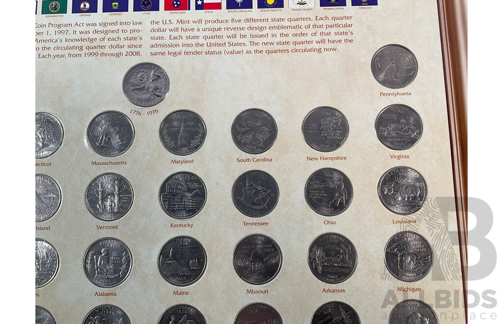 USA 1999-2008 Commemorative Fifty State Quarter Collection