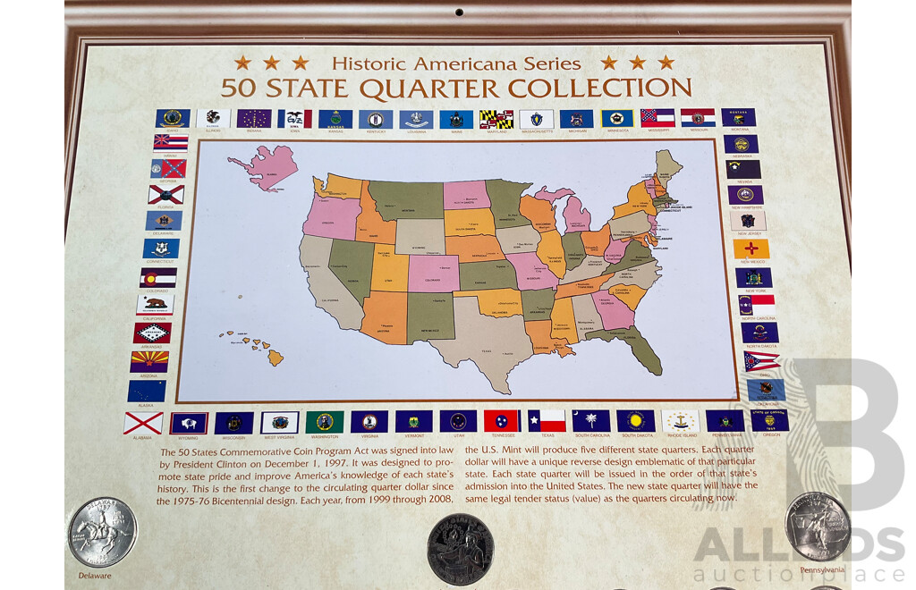 USA 1999-2008 Commemorative Fifty State Quarter Collection