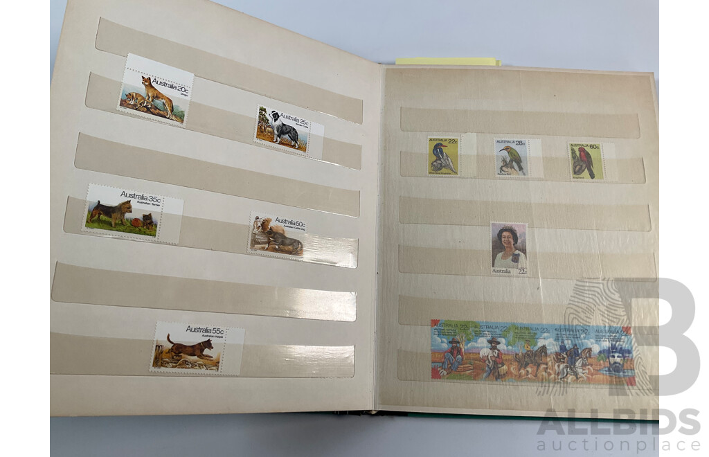 Album of Australian Mint and Cancelled Stamp Sets Spanning 1977 to 1982