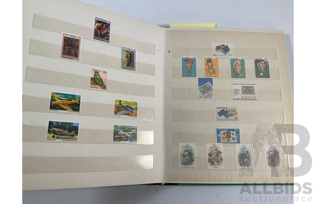 Album of Australian Mint and Cancelled Stamp Sets Spanning 1977 to 1982
