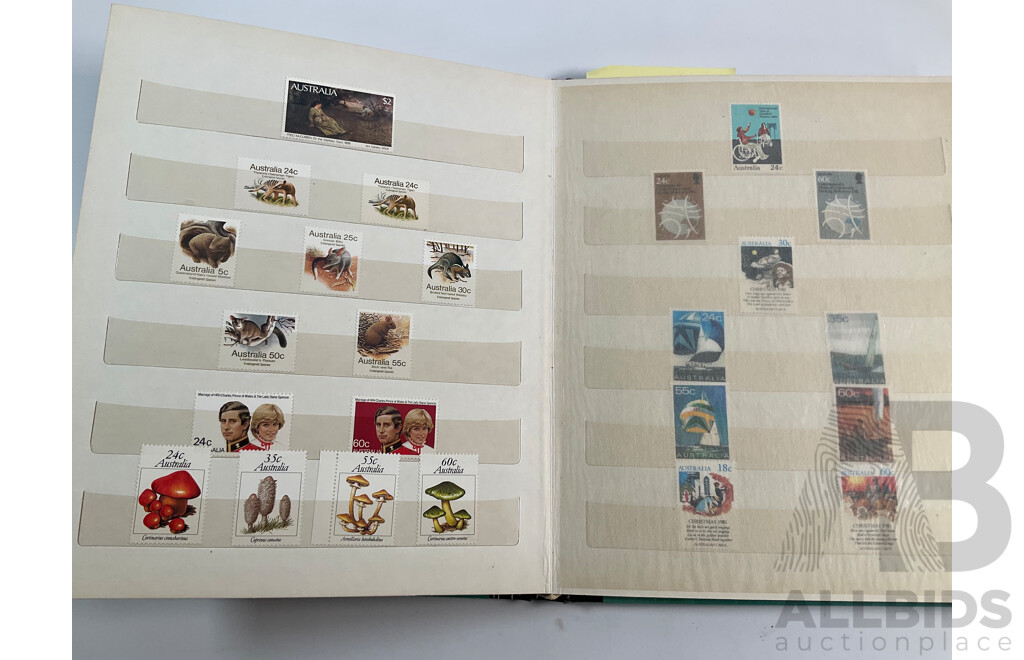 Album of Australian Mint and Cancelled Stamp Sets Spanning 1977 to 1982