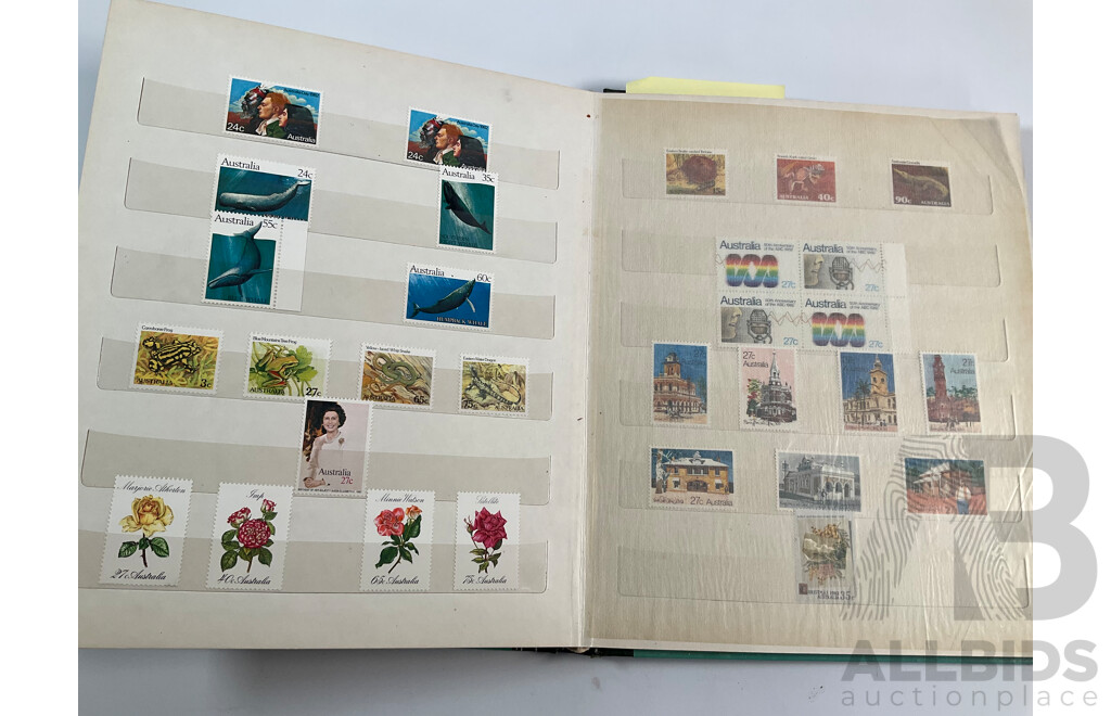 Album of Australian Mint and Cancelled Stamp Sets Spanning 1977 to 1982