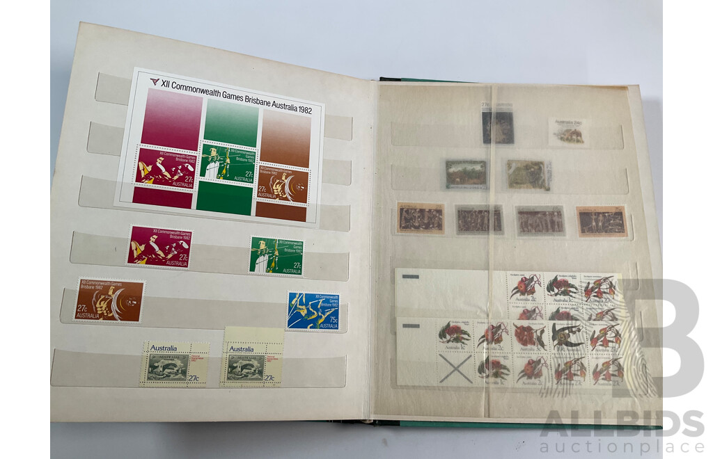 Album of Australian Mint and Cancelled Stamp Sets Spanning 1977 to 1982