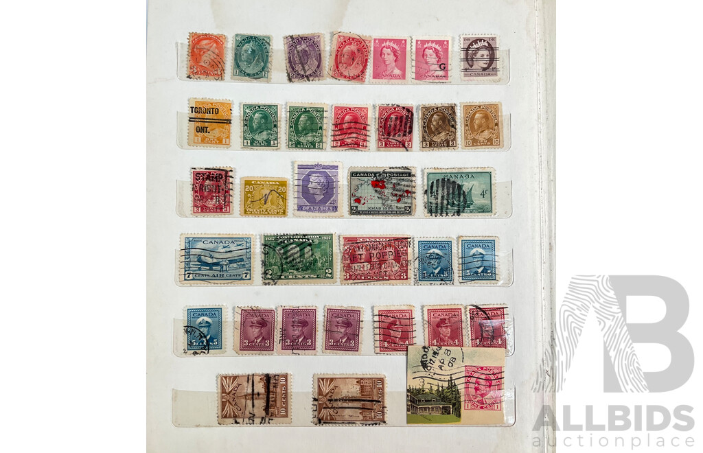 Album of Canadian Stamps, Examples Spanning 1890's QV to 1976 Montreal Olympics