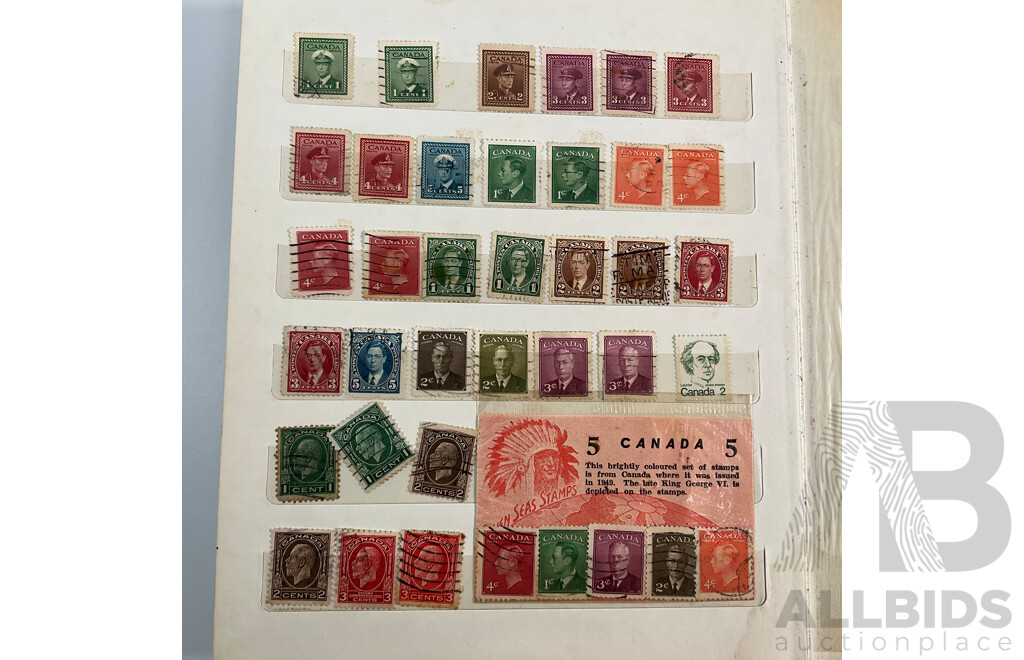 Album of Canadian Stamps, Examples Spanning 1890's QV to 1976 Montreal Olympics