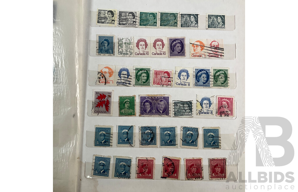 Album of Canadian Stamps, Examples Spanning 1890's QV to 1976 Montreal Olympics
