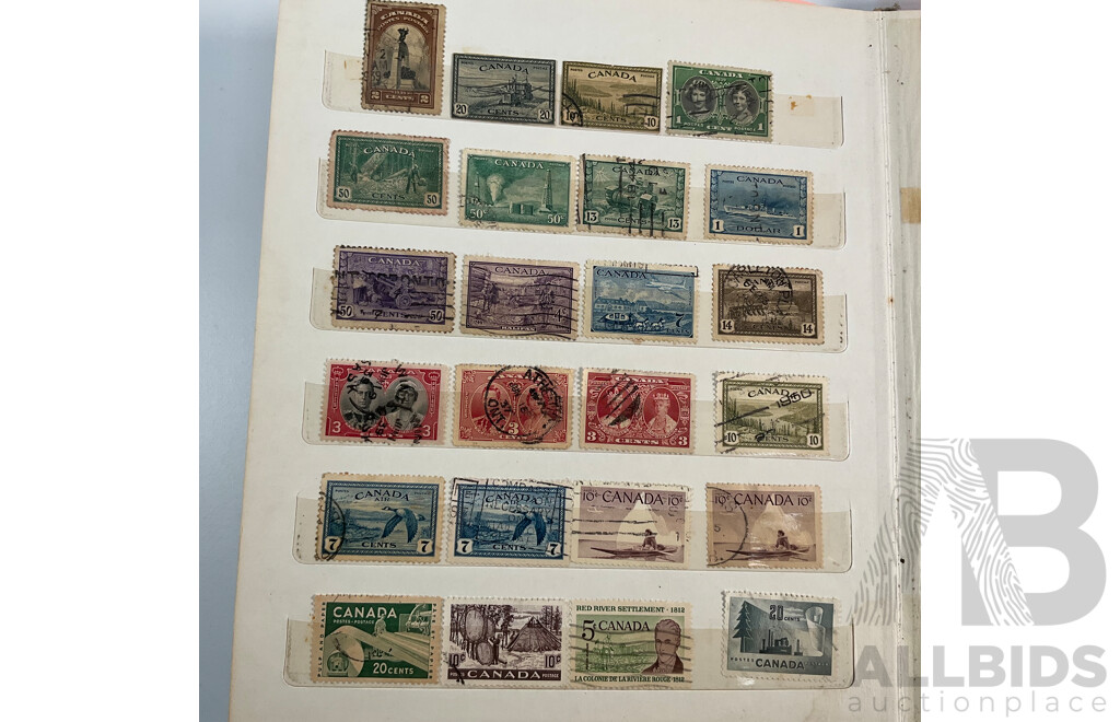 Album of Canadian Stamps, Examples Spanning 1890's QV to 1976 Montreal Olympics