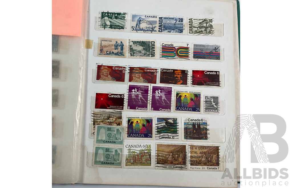 Album of Canadian Stamps, Examples Spanning 1890's QV to 1976 Montreal Olympics