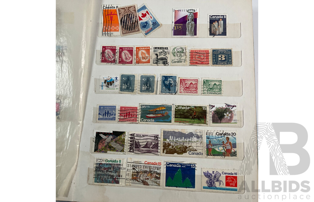 Album of Canadian Stamps, Examples Spanning 1890's QV to 1976 Montreal Olympics
