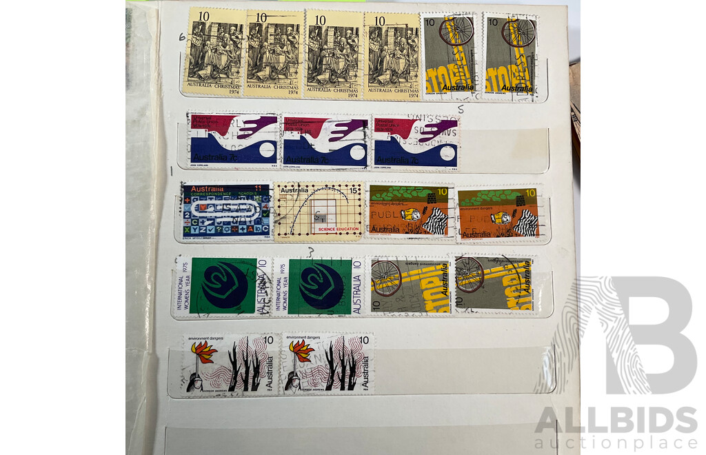 Album of Australian Stamps Spanning 1880's Pre Federation to Early Decimal with Vintage Hunter International Album