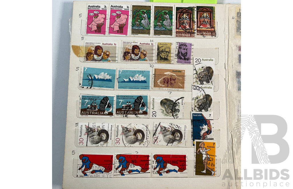 Album of Australian Stamps Spanning 1880's Pre Federation to Early Decimal with Vintage Hunter International Album