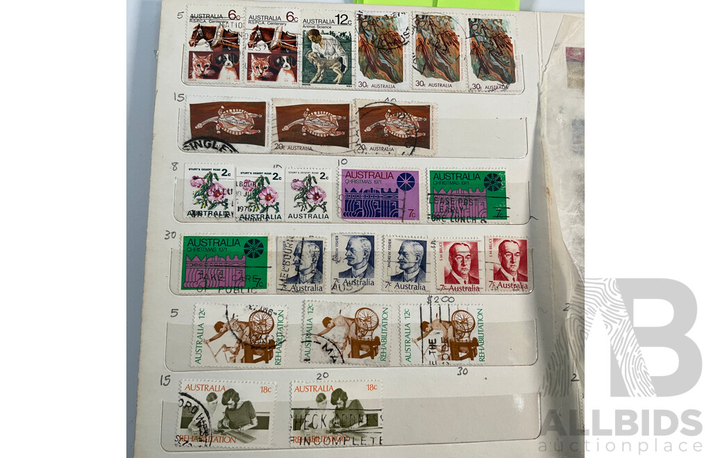 Album of Australian Stamps Spanning 1880's Pre Federation to Early Decimal with Vintage Hunter International Album