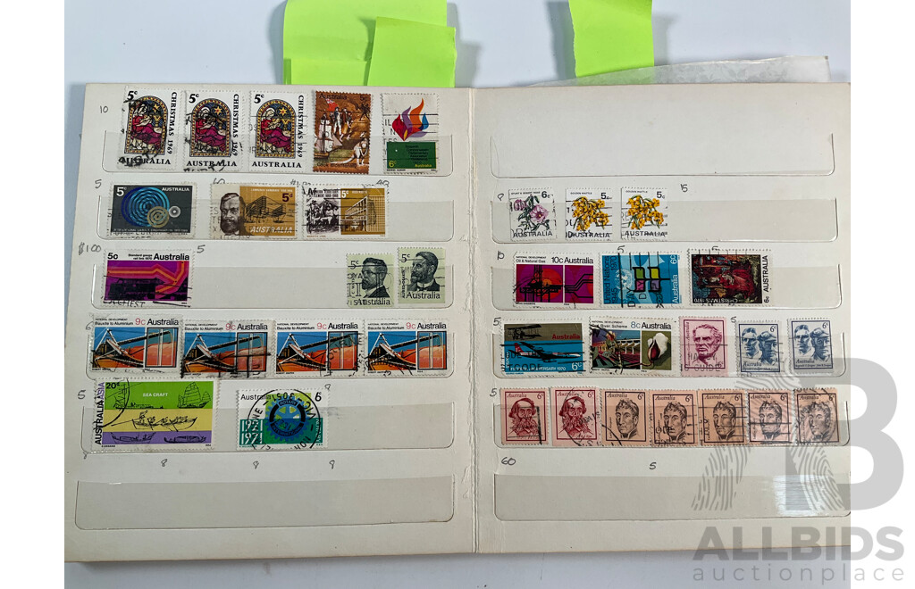 Album of Australian Stamps Spanning 1880's Pre Federation to Early Decimal with Vintage Hunter International Album